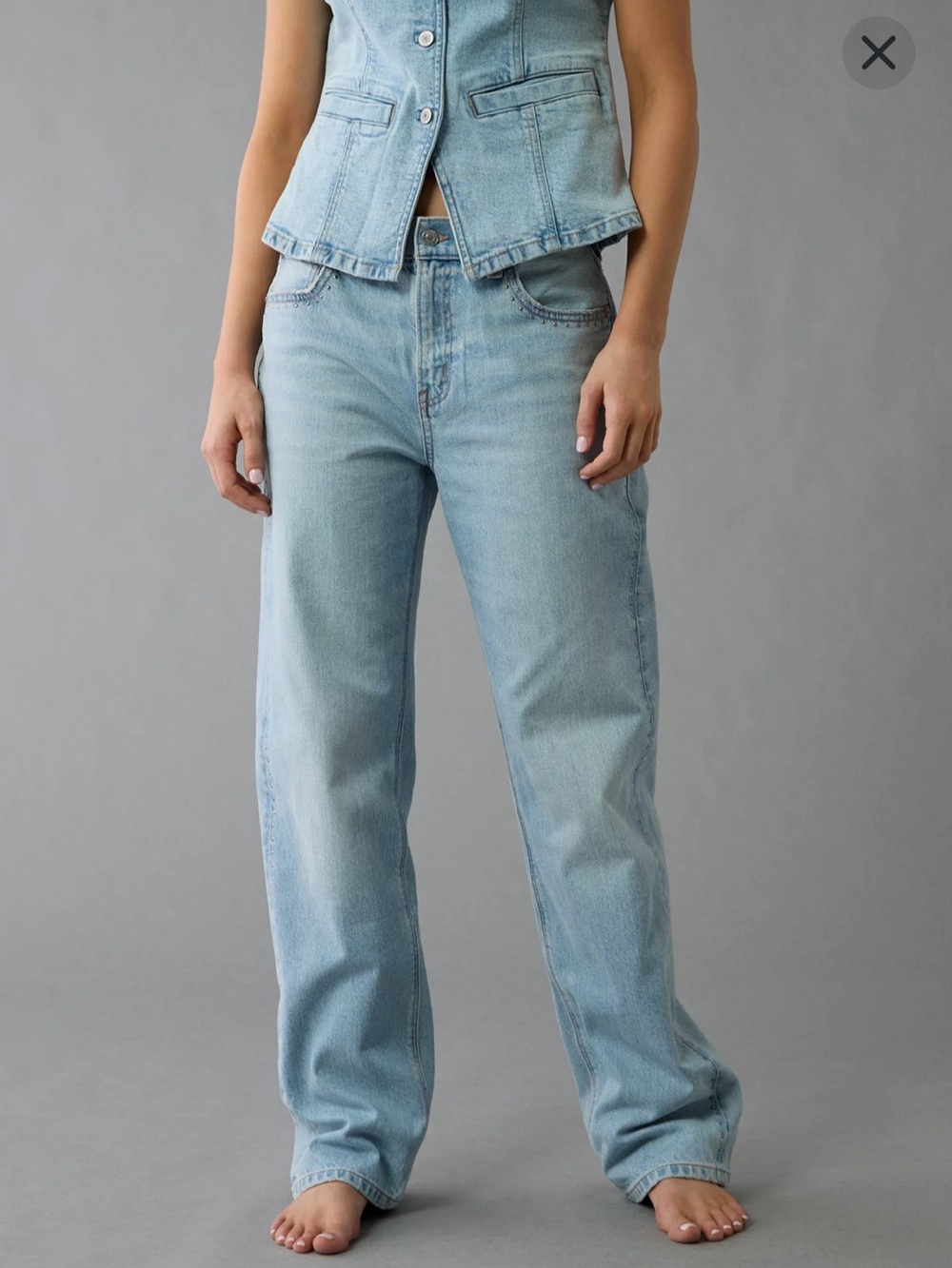 American Eagle Studded Ex-Boyfriend Jeans